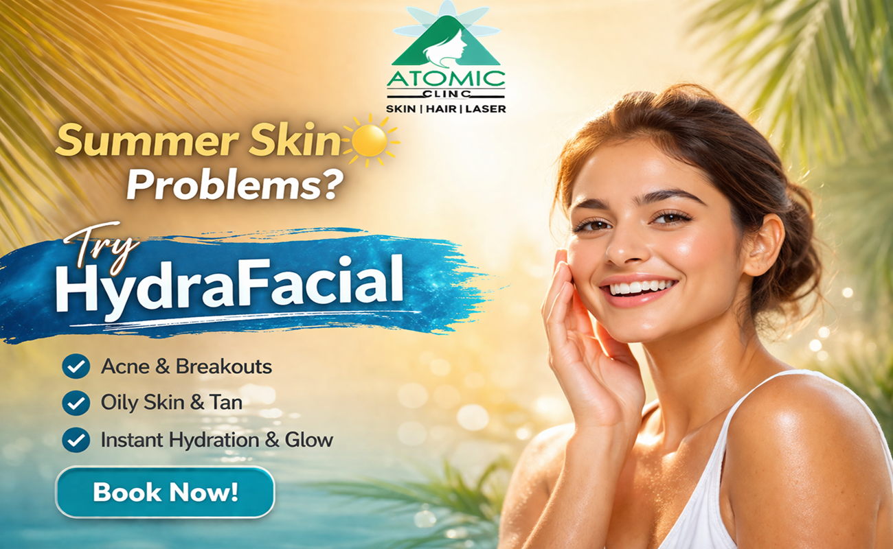 hydrafacial in summer - atomic clinic varanasi