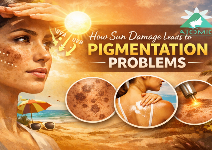 how sun damage leads to pigmentation