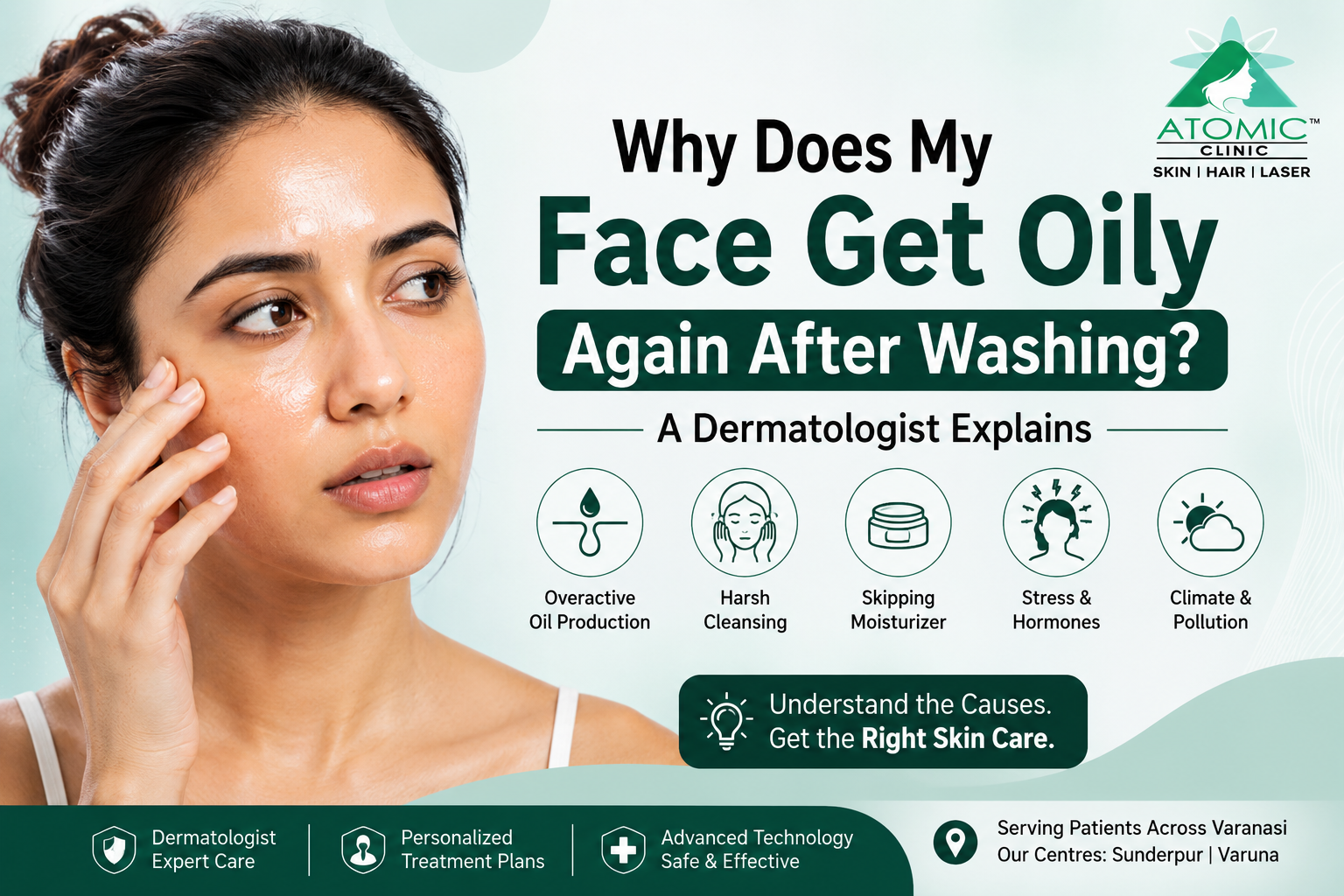 Face Get Oily Again After Washing - Atomic Clinic