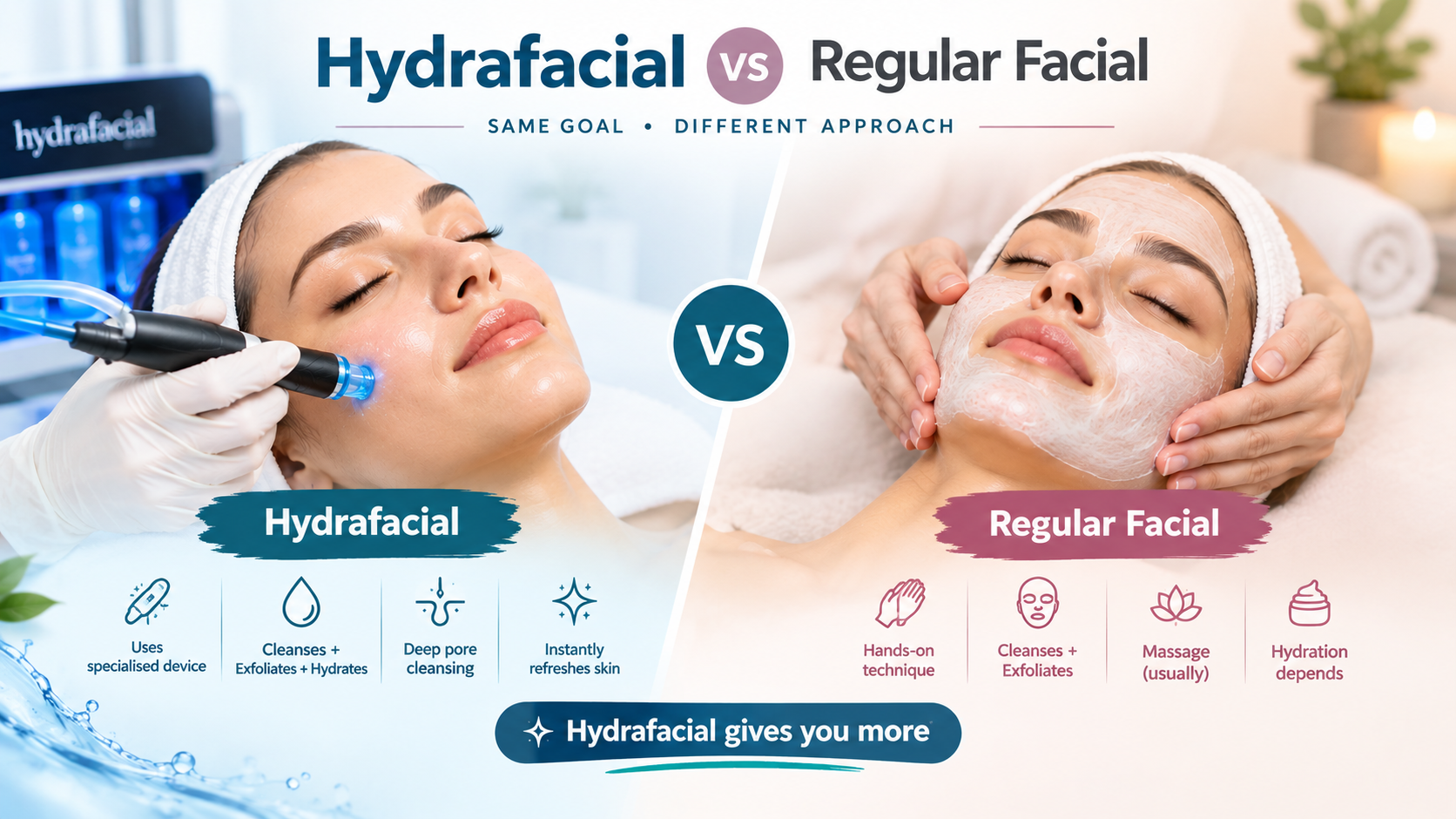 Hydrafacial vs Regular Facial